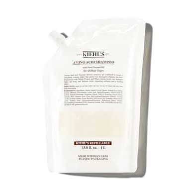 Kiehl's Amino Acid Shampoo, with Coconut Oil to Clarify and Cleanse, Helps Strengthen, Prevent Breakage, Suitable for All Hair Types, Paraben-Free - 33.8 fl oz /1 Liter Refill - Image 1