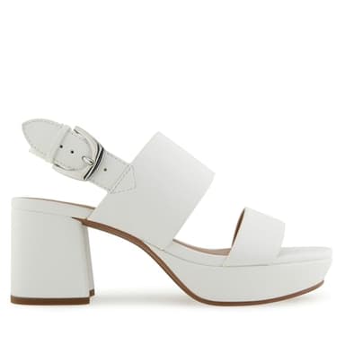 Aerosoles Women's CAMILIA Heeled Sandal, Bright White Faux Leather, 9 - Image 6