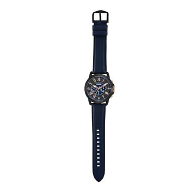 Fossil Men's Grant 44mm Quartz Stainless Steel and Leather Chronograph Watch for Men, Color: Black, Blue (Model: FS5061) - Image 4