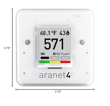 SAF Aranet4 Home: Wireless Indoor Air Quality Monitor for Office or School (CO2, Temperature, Humidity and More) Portable, Battery Powered, E-Ink Screen, App for Configuration & Data History - Image 10