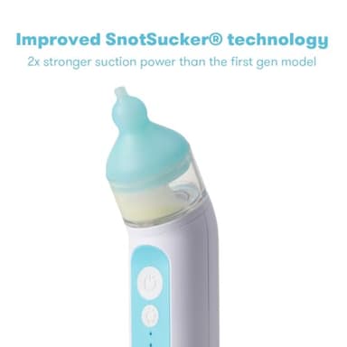 Frida Baby Electric NoseFrida Nasal Aspirator for Baby, Nose Sucker for Baby & Toddler, Upgraded Nasal Aspirator for Congestion + Allergy Relief with 3 Suction Levels, 2 Silicone Tips, USB - Image 3