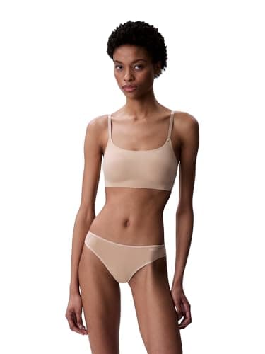 Calvin Klein Women's Invisibles Adjustable Strap Bralette Bra, -bare, L - Image 1