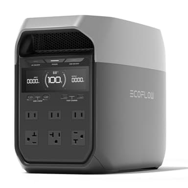 EF ECOFLOW DELTA 3 Portable Power Station, 1024Wh LiFePO4 Battery, Full Charge in 56 Min, 1800W AC/100W USB-C Output, Solar Generator(Solar Panel Optional) for Home Backup Power, Camping & RVs - Image 1