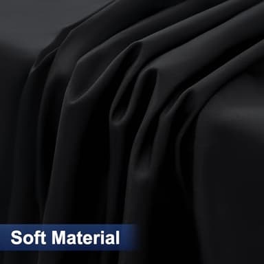homing 2 Packs Rectangle Fitted Tablecloth, Washable Fabric Table Cloth for 6 Foot Tables, Water Resistant Table Cover for Party, Trade Show, Outdoor and Indoor (Black, 30" x 72") - Image 4