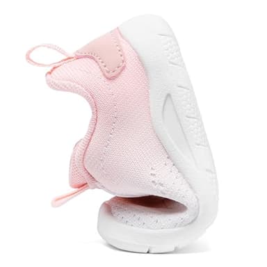 MORENDL Toddler Sneakers Baby Slip On Walking Shoes Non-Slip Breathable Boys & Girls Running Shoes Infant Tennis Shoes White Pink 9-12 Months Size 4.5 - Image 5
