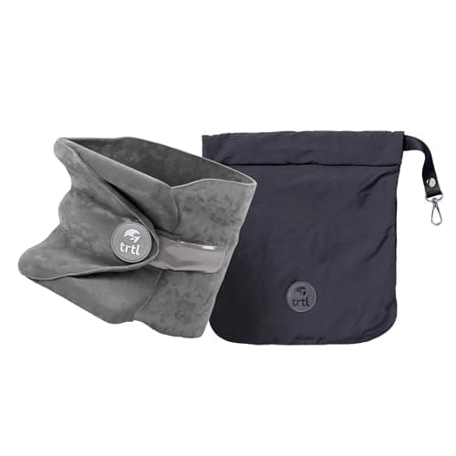 trtl Pillow - Scientifically Proven, Super Soft Neck Support Travel Pillow for Sleeping - Lightweight and Machine Washable - Ergonomic Design for Traveling on Airplanes, Cars, and Trains - Grey - Image 1