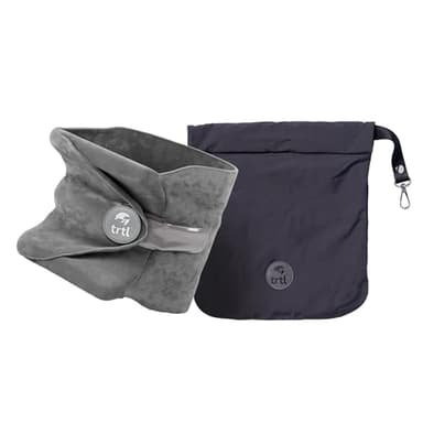 trtl Pillow - Scientifically Proven, Super Soft Neck Support Travel Pillow for Sleeping - Lightweight and Machine Washable - Ergonomic Design for Traveling on Airplanes, Cars, and Trains - Grey - Image 1