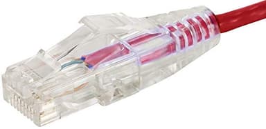 Monoprice Cat6 14ft Red Component Level Patch Cable UTP 28AWG 550MHz Pure Bare Copper Snagless RJ45 SlimRun Series Ethernet Cable - Image 3