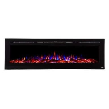 Touchstone Smart Electric Fireplace-The Sideline 84" Wide-in Wall Recessed - 30 Realistic Ember Color/Flame Options - 1,500W Heater w/Thermostat - Log & Crystal Hearth Options - Alexa/WiFi Enabled - Image 3
