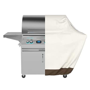 Amazon Basics Gas Grill Barbecue Cover for Outdoor, Waterproof, Anti-UV, Durable, 60 inch, Medium, Beige - Image 4