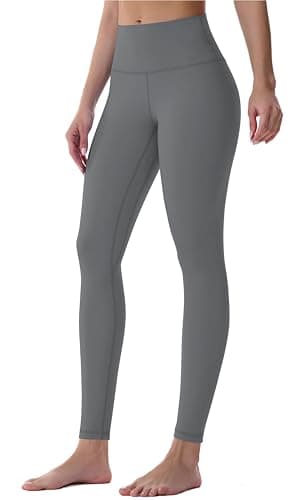 Sunzel Workout Leggings for Women, Squat Proof High Waisted Yoga Pants 4 Way Stretch, Buttery Soft Sunzfly 28", Dark Grey, Large - Image 3