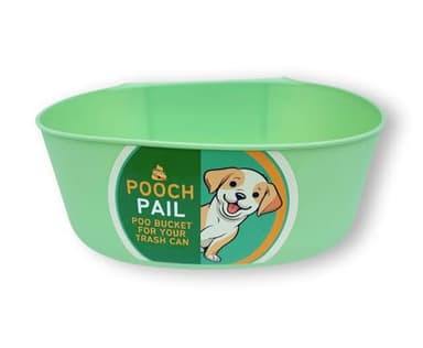 Pooch Pail - Hanging Dog Poop Waste Bucket Container for Poo Bags, Green - Image 1