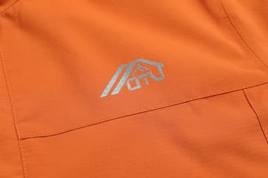 OTU Men's Lightweight Waterproof Hooded Rain Jacket Outdoor Raincoat Shell Jacket for Hiking Travel Orange XL - Image 4