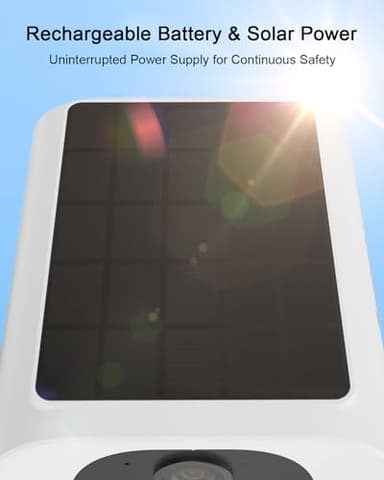 ANRAN 2K Solar Security Camera Wireless Outdoor, Forever Power with Built-in Solar Panel, WiFi Home Security Cameras, 2-Way Audio, PIR Detection, Color Night Vision, Works with Alexa, C3 2-Cam Pack - Image 4