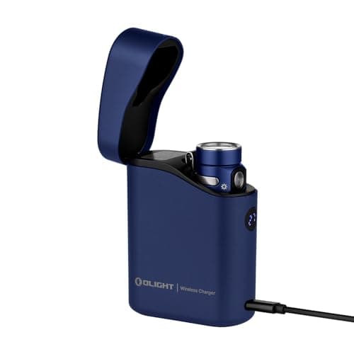 OLIGHT Baton4 Premium Edition EDC Lights 1300 Lumens with Type-C Charging Box, Powered by Rechargeable Battery, Small Bright Flashlight for Camping, Emergencies, Outdoors (Regal Blue) - Image 1