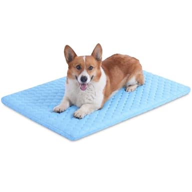 MARUNDA Dog Cooling Mat, No Need to Freeze Or Refrigerate This Cool Pet Pad Cat Mats- Keep Your Pet Cool, Machine Washable. (Blue, Thicken -28 X 20 in) - Image 1