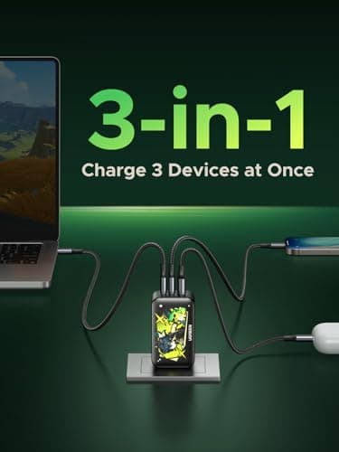 UGREEN Nexode 65W GaN USB C Wall Charger, 3-Port Compact Foldable Fast Charger for MacBook Pro/Air, Dell XPS, iPhone 17/16/15, Galaxy S25/S24, Pixel 10/9, iPad Pro (Genshin Edition) - Image 4