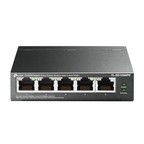 TP-Link TL-SG105MPE | Easy Smart Managed | 4 PoE+ Ports @120W, w/ 1 Uplink Gigabit Port | QoS, Vlan, IGMP & LAG | Fanless | PoE Auto Recovery | 3 Year Protection - Image 1