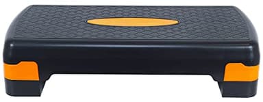 Fitvids Adjustable Workout Aerobic Stepper Step Platform Trainer, 27-Inch, Black/Orange - Image 2