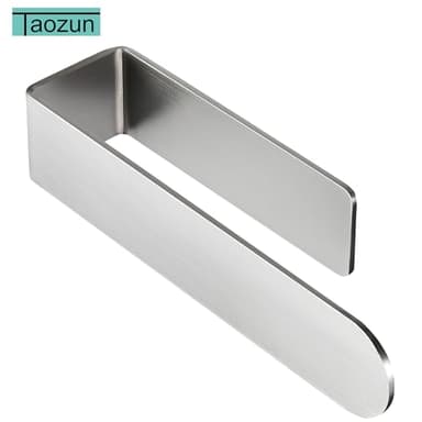 Taozun Hand Towel Holder/Hand Towel Ring - Self Adhesive Bathroom Towel Bar Stick on Wall, SUS 304 Stainless Steel Brushed - Image 2