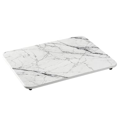 KARRAHOME Stone Dish Drying Mat for Kitchen Counter,Instant Dry Diatomaceous Earth Mat Dishes, Stone Dish Fast Drying Mat Board White Marble 15.8 x 11.8 inch - Image 9