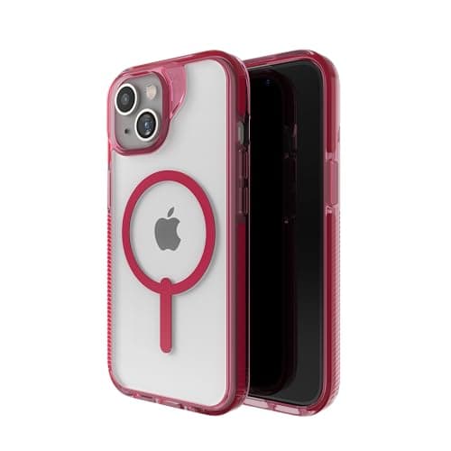 ZAGG Santa Cruz Snap iPhone 15/14/13 Case - MagSafe Phone Case, Drop Protection (13ft/4m), Durable Graphene, Anti-Yellowing, and Scratch-Resistant Phone Case, Magenta Red - Image 1