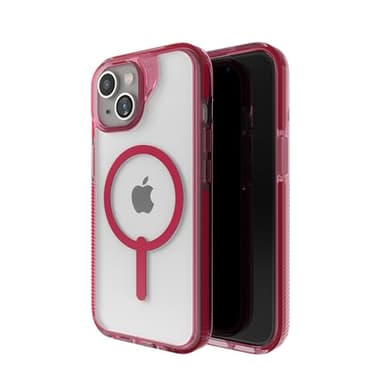ZAGG Santa Cruz Snap iPhone 15/14/13 Case - MagSafe Phone Case, Drop Protection (13ft/4m), Durable Graphene, Anti-Yellowing, and Scratch-Resistant Phone Case, Magenta Red - Image 1