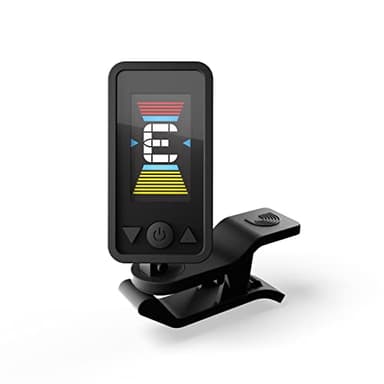 D'Addario Accessories Guitar Tuner - Eclipse Headstock Tuner - Clip On Tuner for Guitar - Great for Acoustic Guitars & Electric Guitars - Quick & Accurate Tuning - Black - Image 1