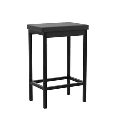 HOOBRO Bar Stools, Set of 2 Bar Chairs, 24.8-Inch Height Stools, Breakfast Bar Stools, Kitchen Stools, 2" Thick Upholstery, for Kitchen, Dining Room, Cafe, Bar Counter, Black BB21BY01 - Image 5