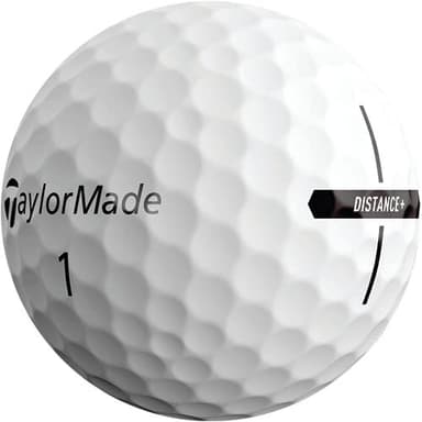TaylorMade Distance+ Golf Balls, High-Velocity Performance, React Speed Core, Extended Flight Dimple Pattern, 12 Count, White - Image 4