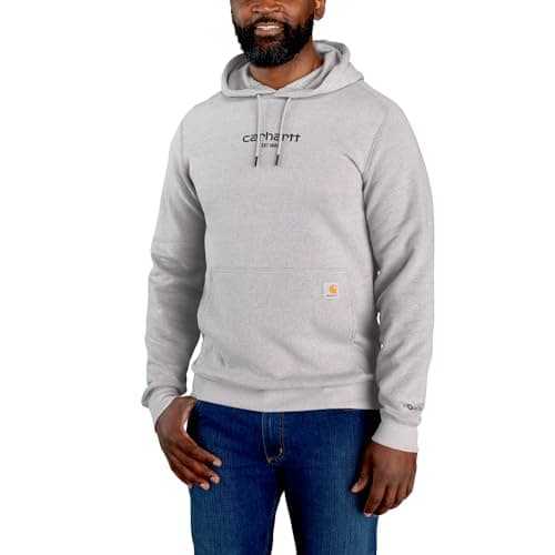 Carhartt Men's Force Relaxed Fit Lightweight Logo Graphic Sweatshirt, Asphalt Heather, 3X-Large - Image 1