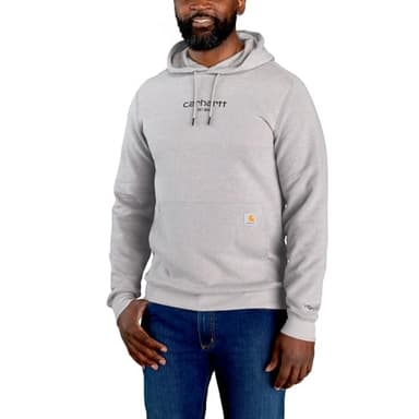Carhartt Men's Force Relaxed Fit Lightweight Logo Graphic Sweatshirt, Asphalt Heather, 3X-Large - Image 1