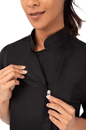 Chef Works Women's Springfield Chef Coat, Black, Medium - Image 5