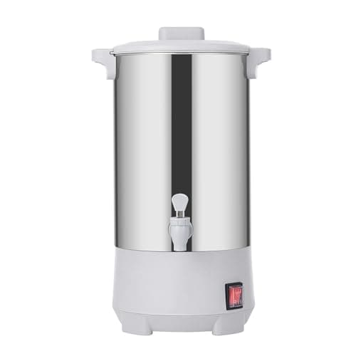 SYBO SR-CP35C Commercial Grade Stainless Steel Percolate Coffee Maker Hot Water Urn for Catering, 30-Cup, 3.5L, Grey - Image 1