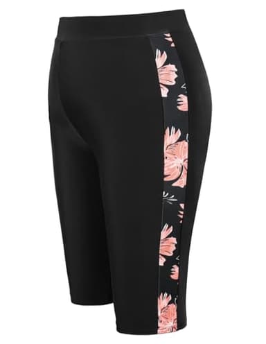 Hanna Nikole Plus Size Tankini Sets for Women Two-Piece Swimsuits Rash Guard with Short Tummy Control Bathing Suit with Boyshorts Black 3X - Image 8