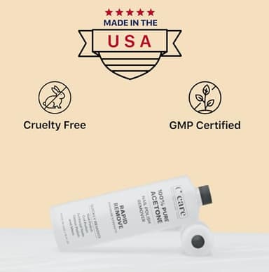 100% Pure Acetone Nail Polish Remover | Professional Quality | Easy To Use | Rapidly Removes Natural, Gel, Acrylic, and Glitter Nails | 8 Fl oz - Image 3