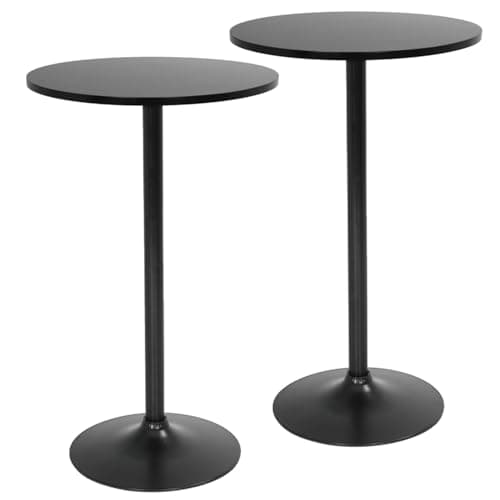 FDW Bistro Pub Table 2 Pack 40 Inch Height Cocktail Table Round Bistro Bar Table for Home and Kitchen Dining - Image 1