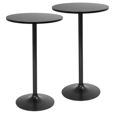 FDW Bistro Pub Table 2 Pack 40 Inch Height Cocktail Table Round Bistro Bar Table for Home and Kitchen Dining - Image 1