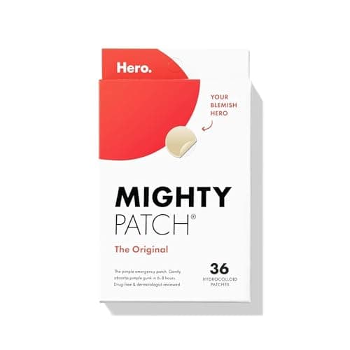 Mighty Patch™ Original patch from Hero Cosmetics – The #1 Hydrocolloid Acne Pimple Patch for Shrinking Zits and Whiteheads in 1 use; Nighttime Spot Stickers for Face and Skin (36 Count) - Image 1