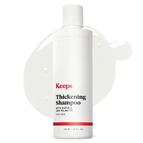Keeps Hair Regrowth Treatment Mens Shampoo for Fuller, Thicker Looking Hair, 8 oz - Thinning and Hair Growth Shampoo for Men - DHT Blocker - Infused with Biotin, Caffeine, & Saw Palmetto - Image 1