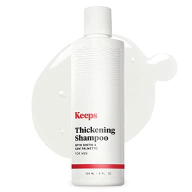 Keeps Hair Regrowth Treatment Mens Shampoo for Fuller, Thicker Looking Hair, 8 oz - Thinning and Hair Growth Shampoo for Men - DHT Blocker - Infused with Biotin, Caffeine, & Saw Palmetto - Image 1