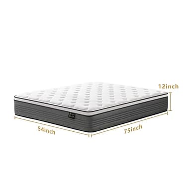 Vipcute Full Mattress, 12 Inch Full Size Mattresses, 12 Inch Hybrid Pocketed Coil Mattress in a Box with Gel Memory Foam, Medium Firm, CertiPUR-US Certified - Image 2