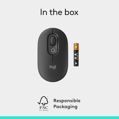 Logitech POP Mouse, Wireless Mouse with Customizable Emojis, SilentTouch Technology, Precision/Speed Scroll, Compact Design, Bluetooth, Multi-Device, OS Compatible - Graphite - Image 10