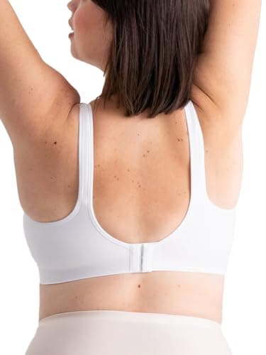 SHAPERMINT Bras for Women - Bras for Women no Underwire, Bralettes for Women Plus Size, Wireless Push up Bra White - Image 2