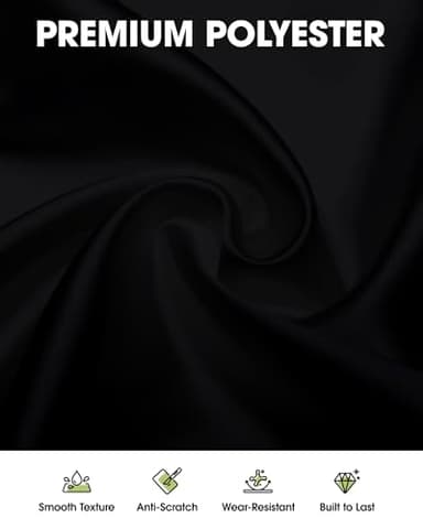 Pureegg Rectangle Table Cloth 60" x 102" – Durable Polyester Tablecloth Offers Reusable & Washable Protection, Ideal for Outdoor Party, Picnic, Wedding, Banquet and Birthday, 2 Pack, Black - Image 2