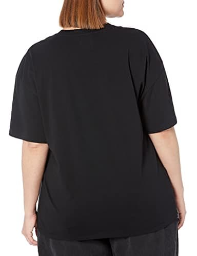 The Drop Women's Lydia Loose Short Sleeve Drop Shoulder Jersey T-Shirt, Black, L - Image 5