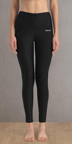 Ubestyle UPF 50+ High Waist Women's Swim Pants Swim Leggings Swimming Tights Rash Guard Pants Sun Protective Black (UBT3001BLACKM) - Image 7