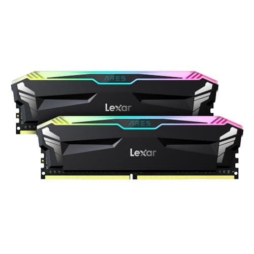 Lexar 32GB (2x16GB) ARES RGB DDR4 RAM 3600MT/s CL18 1.35V Desktop Memory, Compatible with Intel XMP 2.0 and AMD Ryzen, Black (LD4BU016G-R3600GDLA) - Image 1