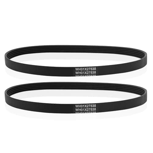 2pcs WH01X27538 Washer Drive Belt Replacement, Compatible with GE Washing Machines Replaces Parts AP6328256 PS12299369 4587903 290D1101P005 (Black) - Image 1