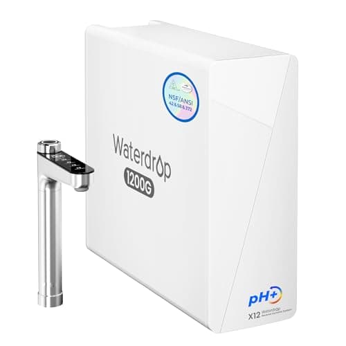 Waterdrop X12-Alkaline Mineral pH+ Reverse Osmosis System, NSF/ANSI 42&58&372 Certified, 1200 GPD RO Water Filter, 11-Stage Filtration Tankless RO System, 3:1 Pure to Drain, UnderSink, BPA Free - Image 1